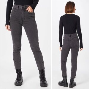 Madewell Stovepipe Washed Black Ankle Straight Leg Jeans Size 25 Petite